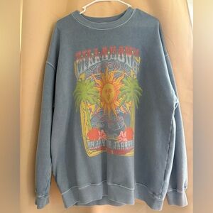 Billabong Dusty Blue Tropical Sun Graphic Crewneck